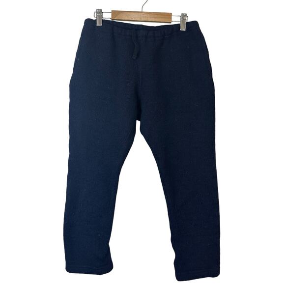 FWK Engineered Garments Blue Knit Wool Blend Pull On Cropped Pants Flawed sz 1=S - Picture 1 of 10